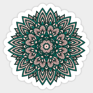 Mandala emerald and caramel Sticker